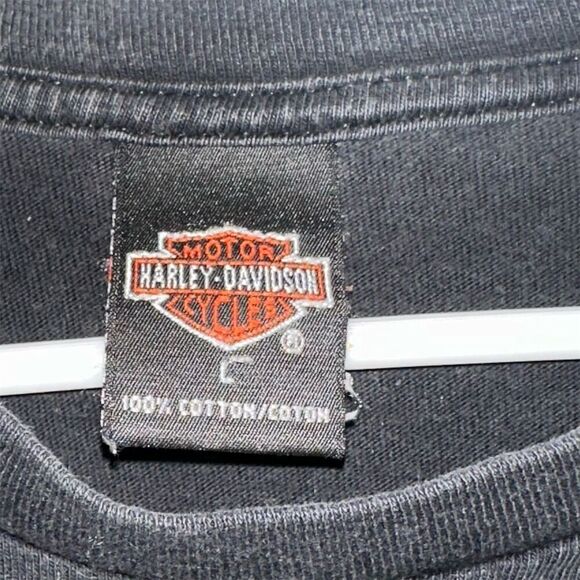 Vintage Harley-Davidson Men's Black Graphic T-Shirt "Shut Up and Ride" Size L - Picture 4 of 5